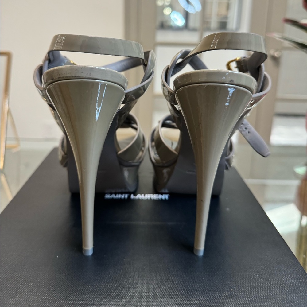 Yves Saint Laurent (FOG) Patent Tribute Platform Sandals 105mm Size 40.5 - Picture 4 of 7